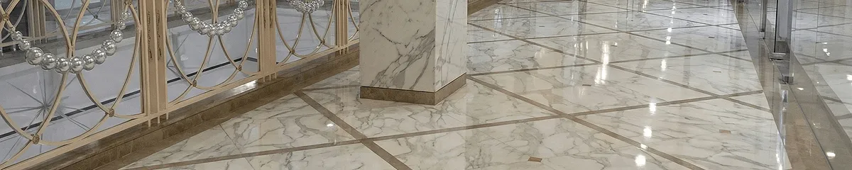 Beautiful marble floor professionally installed in Tampa, FL